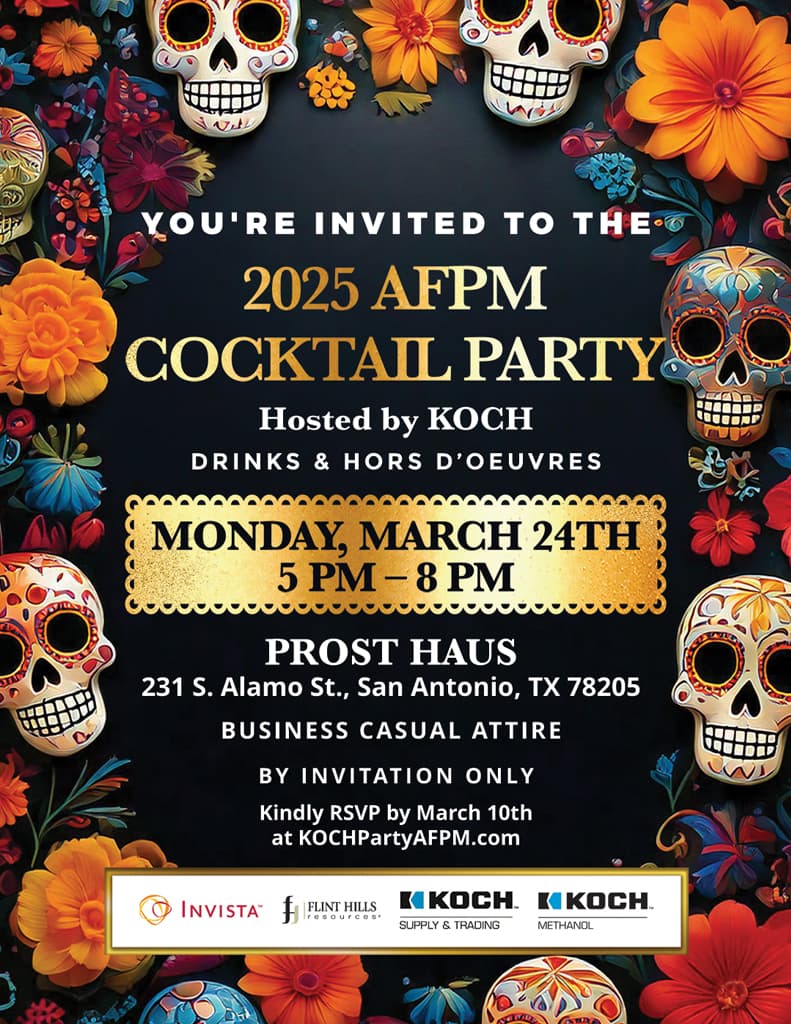 Invista AFPM Cocktail Party Invite 2025